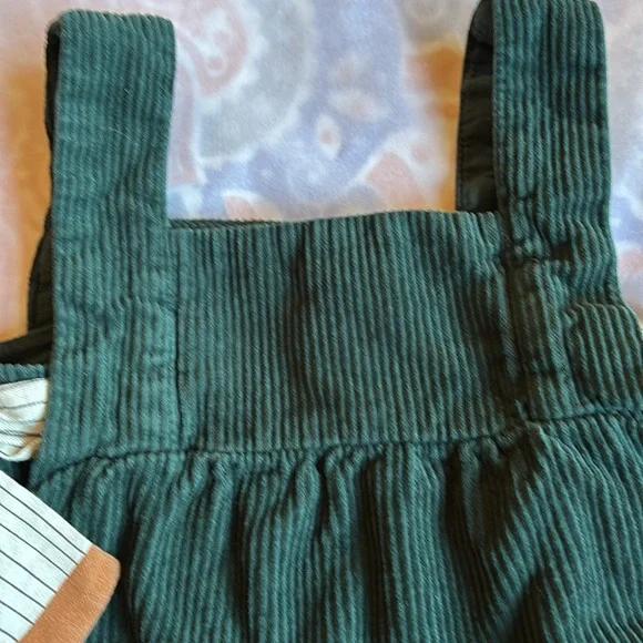 Zara Kids Green Corduroy Overalls Dress 18-24M - Picture 5 of 6